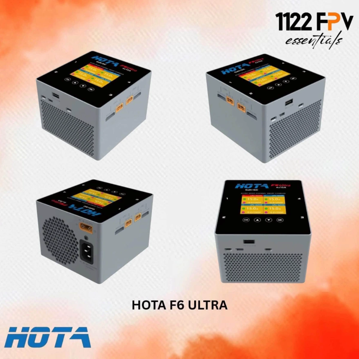 HOTA F6 Ultra 1000W 60A 1-6S Quad Channel AC/DC Smart Charger