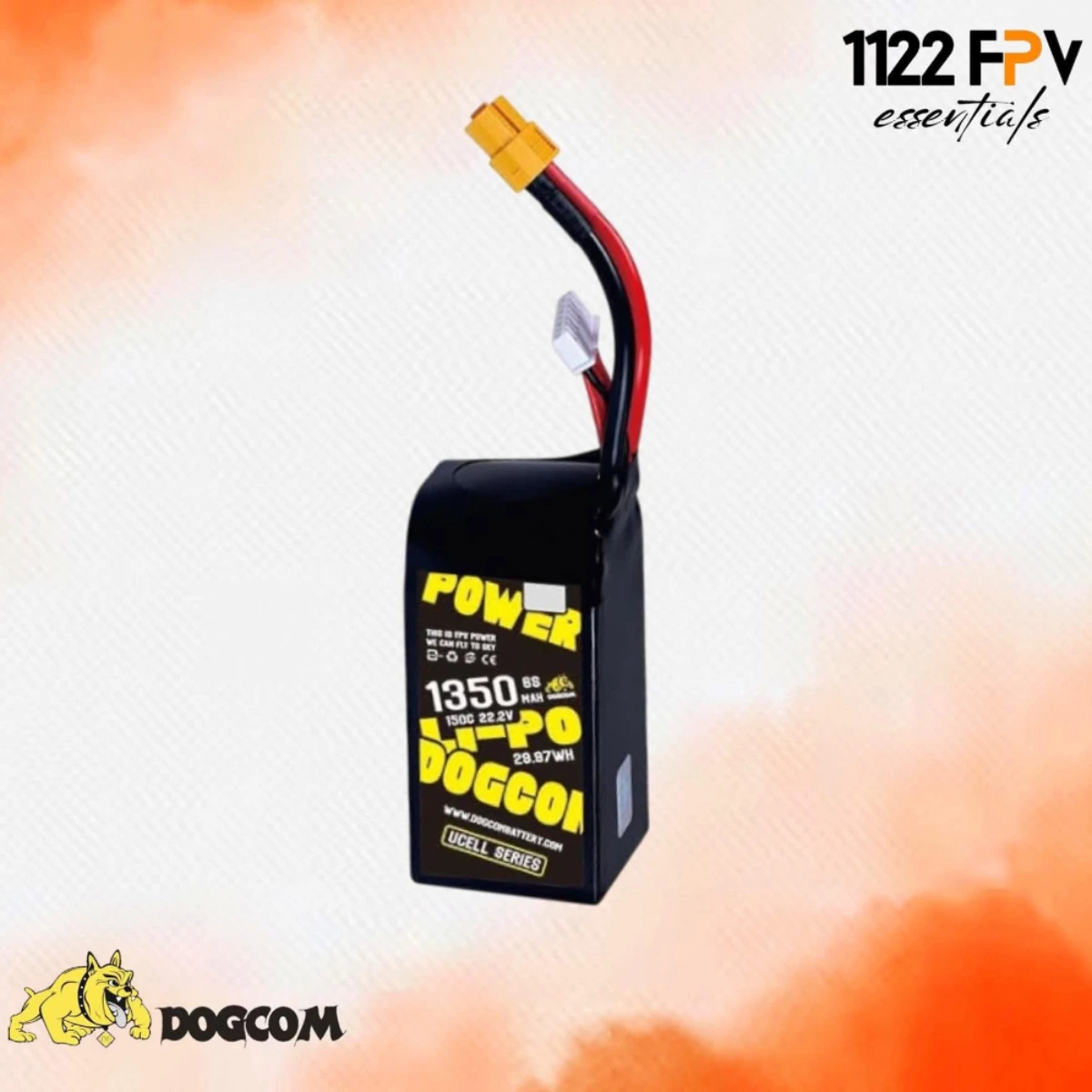 DOGCOM 1350 150C - 6s 22.2v UCELL LiPo Battery