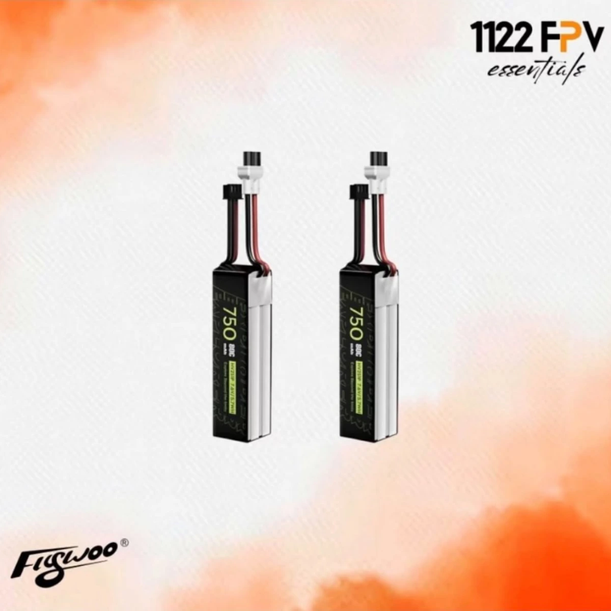 Flywoo 2pcs Explorer 750mAh LiHV 2s 80c XT30UP LiPo battery
