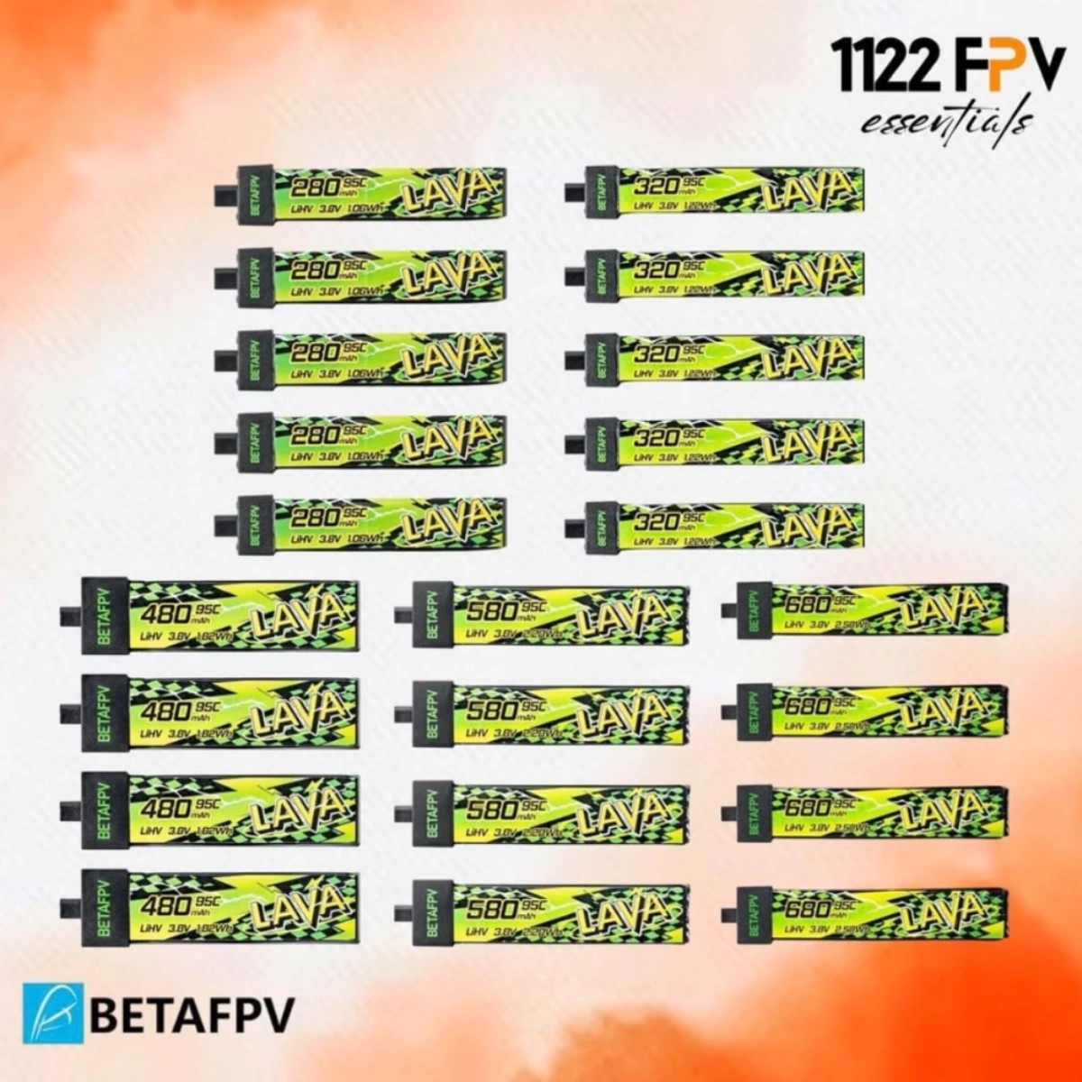 BETAFPV LAVA II 1s 95C LiHV Battery