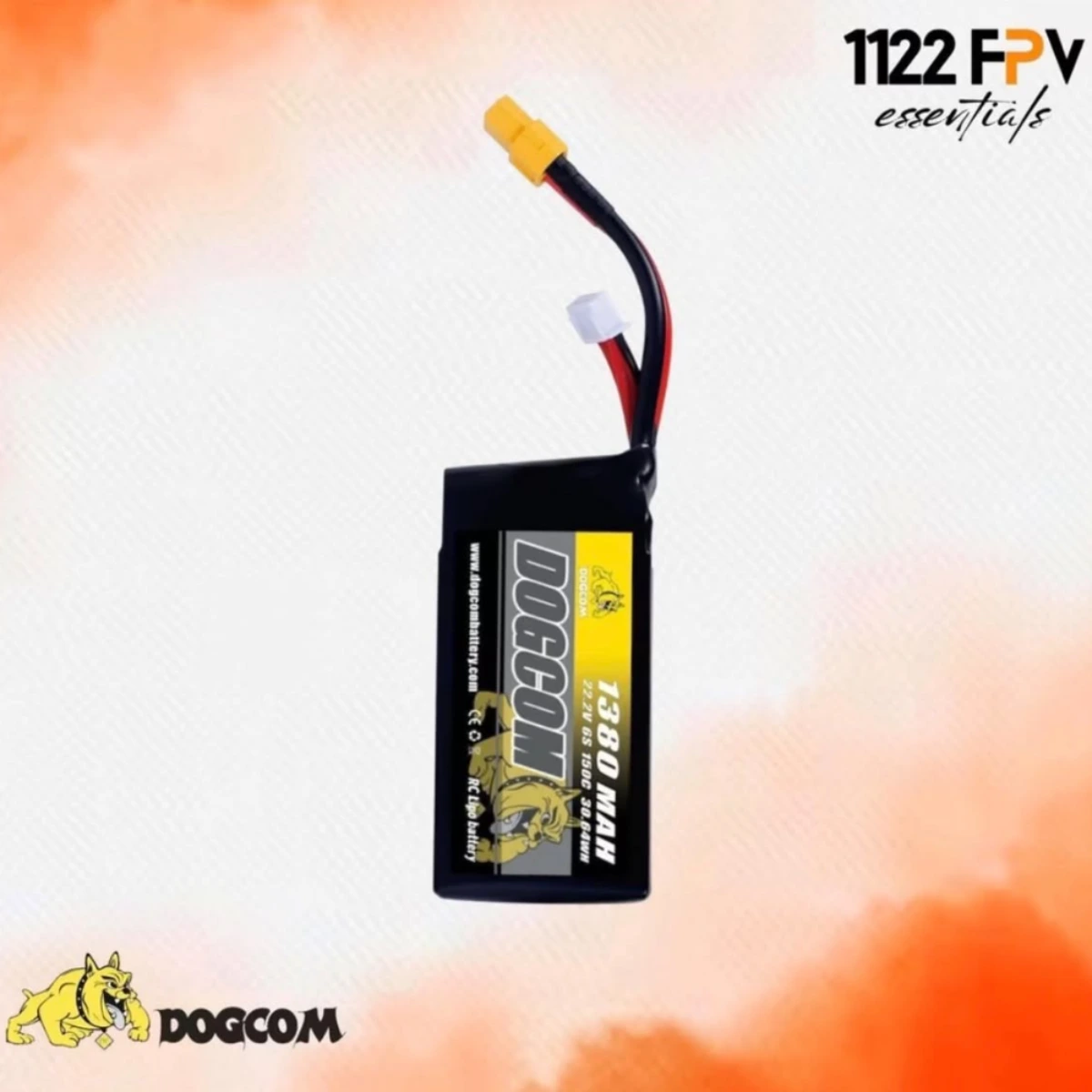 DOGCOM 1380Mah 6S 150C 22.2V LiPo Battery