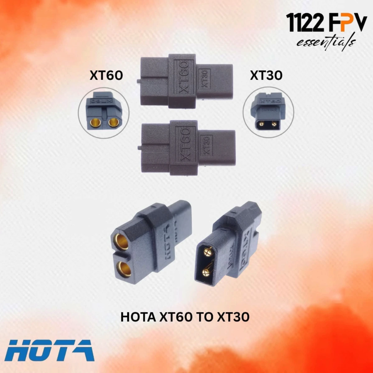 HOTA XT60 Female to XT30 Male LiPo Charging Adapter